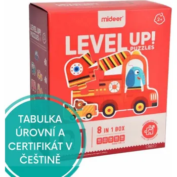 Hračka Puzzle s pytlíčky na uložení a certifikátem - Mideer - LEVEL 01 - Dopravní prostředky