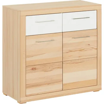 Komoda Komoda jádrový BUK masiv/bílá matná MDF BERLIN-S01-1B