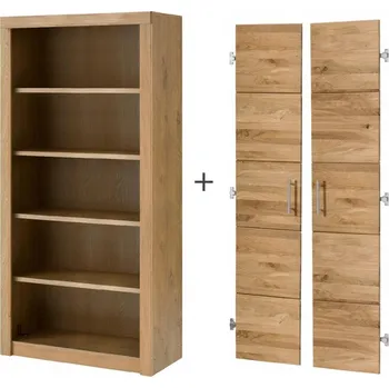 Knihovna LINZ - široká knihovna s dveřmi divoký DUB masiv 149