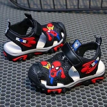 Dětská sportovní obuv Dětské sportovní sandály v designu SPIDERMAN s plnou špičkou (vel. 26-36) Barva: Černá, Velikost EUR: 34 (stélka 21.3 cm)