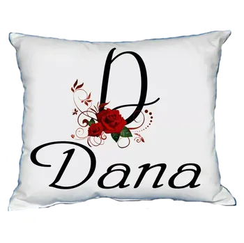 Dekorativní polštářek Polštář s dámským jménem DANA Černý (polštářek dámské jméno )