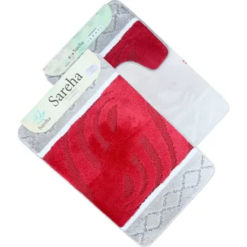 Koupelnová předložka Numberoplus Koupelnová a WC předložka červené Sereha - 2ks Barva: vzor2