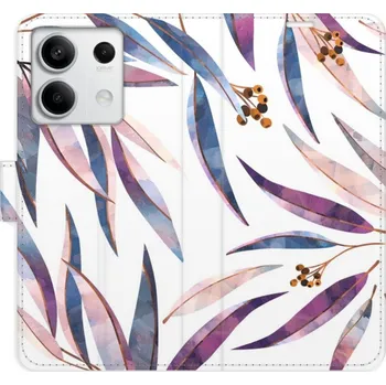 Pouzdro na mobilní telefon Flipové pouzdro iSaprio - Ornamental Leaves - Xiaomi Redmi Note 13 5G