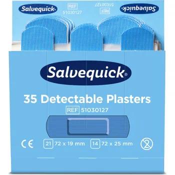 Lékárnička HAPPY END Modré detekovatelné náplasti Salvequick - CD 51030127