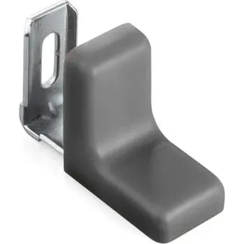 Nábytkové kování Interex Kovový úhelník s PVC krytem / Antracit