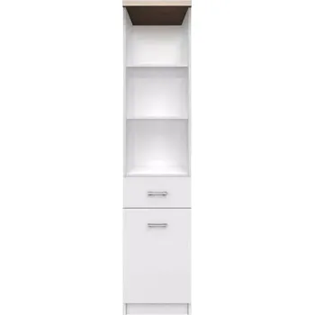 Nábytek Regál 1d1s, dub sonoma / bílá