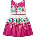MAYORAL dívčí šaty s růžovým páskem Květiny růžová vel. 116 cm