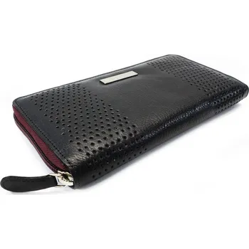 Peněženka Arwel Dámská kožená zipová peněženka - česká výroba; černá