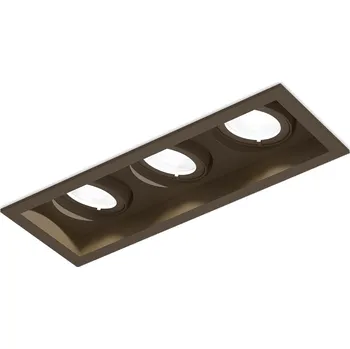 Bodové svítidlo Wever & Ducré Malá vestavná bodovka se třemi zdroji Plano Petit 3.0 Barva: Bronzová, Teplota chromatičnosti: 2700 Kelvinů, Úhel vyzařování: 15° 162641Q3