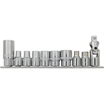 Gola hlavice 1/2" Sada hlavic na liště - 4CZech ONE 8-10-13-17-19-22, hlavice na svíčky 21mm, adaptér na bity 10mm a 5/16",redukce na 3/8" a 3/4", kardan - 4CZ-126-L11