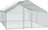 Venkovní klec pro slepice pozinkovaná s plachtou sedlová střecha, 3 x 4 x 2 m