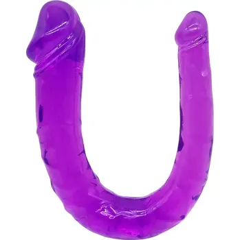 Dildo Oboustranné zahnuté dildo - 32 cm