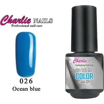Charlie UV/LED Gel lak 5ml. č.26 modrý Ocean blue