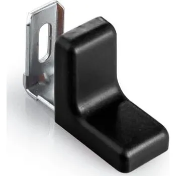 Nábytkové kování Interex Kovový úhelník s PVC krytem / Černý