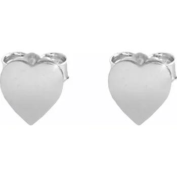 Náušnice JSB bijoux s.r.o. Ocelové náušnice puzety malé ploché srdíčko bez krystalů
