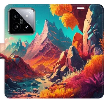 Pouzdro na mobilní telefon Flipové pouzdro iSaprio - Colorful Mountains - Xiaomi 14