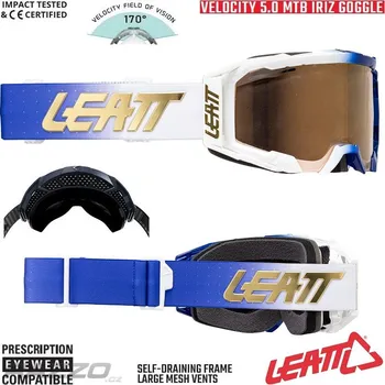 Motocyklové brýle Brýle na kolo LEATT Velocity 5.0 MTB IRIZ UltraBlue Bronze UC 2024