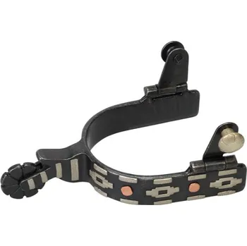 Ostruha Dámské westernové ostruhy WEAVER German Silver Aztec Trim and Copper Accents