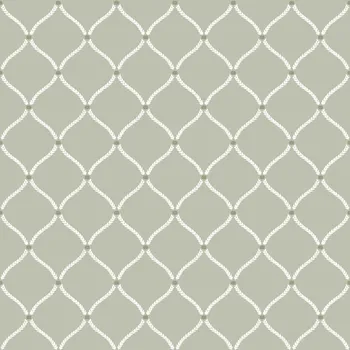 Tapeta Parato Zelená vliesová tapeta na zeď s bílými ornamenty, 12357, Fiori Country, Parato, velikost 10,05 x 0,53 m