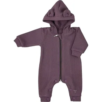 Kojenecký overall Kojenecký overal s kapucí a oušky Koala Pure purple, Velikost 80 (9-12m)