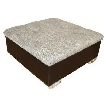 Taburet Taburet Faro 87x87, hnědá/ tm. šedá (tiguan 106/ berlin 24)