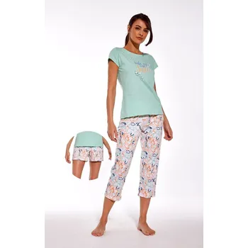 Dámské pyžamo Cornette pyžamo dámské 665/280 WAKE UP - zelená, XL (Bavlněné pyžamo dámské)
