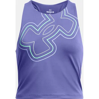 Dívčí tričko Dívčí tílko Under Armour Motion Branded Crop Tank 1384210-561 Fialová YLG