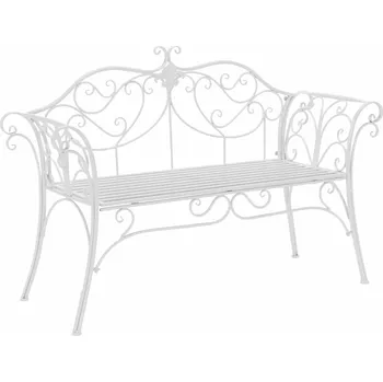 Zahradní lavice Kovová zahradní lavička ETELIA, bílá