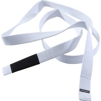 Opasek OUTSHOCK Bílý pás na BJJ A3 BÍLÁ|ČERNÁ