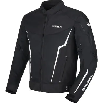 Moto oblečení Bunda na motorku RSA Bolt černo-bílá 2XL