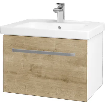 Koupelnový nábytek Dřevojas Umyvadlová skříňka BIG INN SZZ 65 - N01 Bílá lesk / Úchytka T01 / D22 Karamel