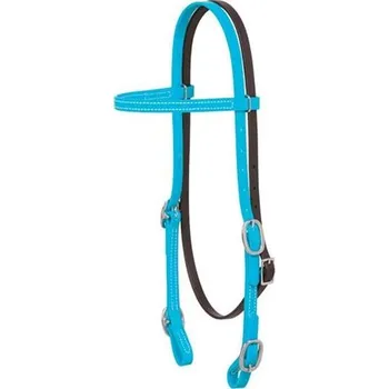Věšák na sedlo a uzdečku Westernová uzdečka Weaver Brahma Webb® Browband Headstall, Hurricane Blue