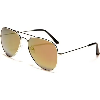 POLARIZED UNISEX AVIATOR sluneční zrcadlové brýle Zlato -Oranžové PolarSpex PZ-AF101-CMs4