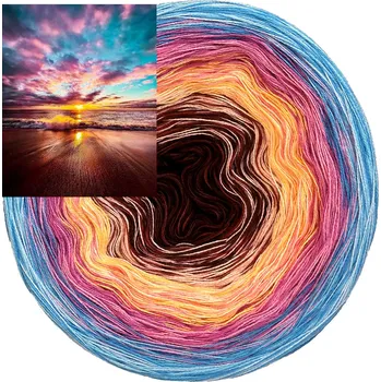 Příze Duhové klubko Pobřeží Délka návinu/Hmotnost: 1000 m/200 g