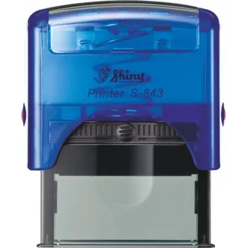Razítko Razítko Shiny S-843 New Printer line, vlastní text 47 x 18 mm *Barva strojku: Modrá (Aqua) transparentní