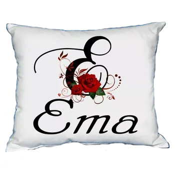 Dekorativní polštářek Polštář s dámským jménem EMA Vínový (polštářek dámské jméno )