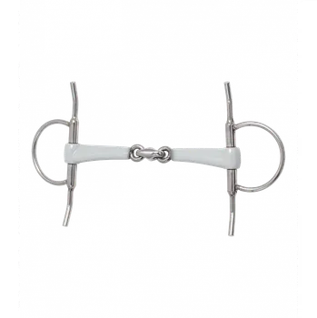 Udidlo pro koně Udidlo roubík 2x lomené Beris 18mm střední 145 mm