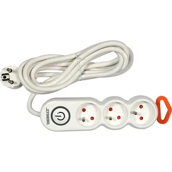 Elektrická zásuvka VOREL Prodlužovací kabel kancelářský 3 m 3 zásuvky TO-72351