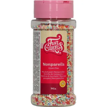 Jedlá dekorace na dort FunCakes Nonpareils - perličky bezlepkové - mix barevný 80g