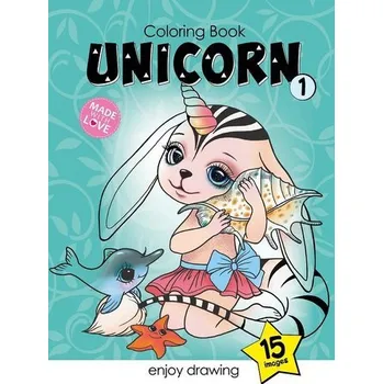 Set školních potřeb Kolorowanka A4 15 obrazków Jednorożce 1