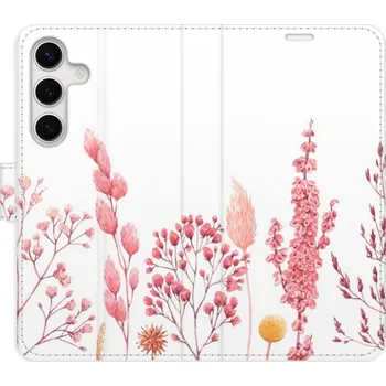 Pouzdro na mobilní telefon Flipové pouzdro iSaprio - Pink Flowers 03 - Samsung Galaxy S24