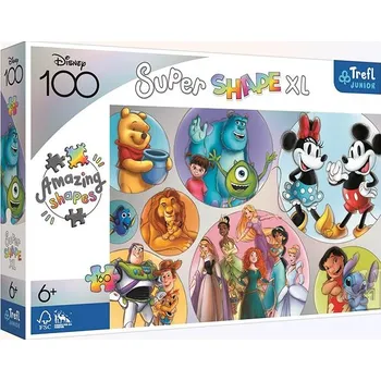 Puzzle TREFL puzzle Super Shape XL Disneyho barevný svět 160 dílků