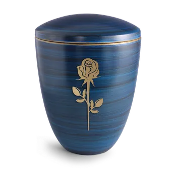 Smuteční dekorace Keramická urna Tosca - Růže/Modrá