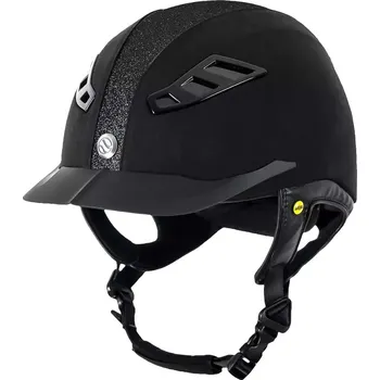 Jezdecká helma Back On Track EQ3 Lynx Microfaser Black Sand