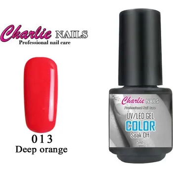 Charlie UV/LED Gel lak 5ml. č.13 červený Deep orange