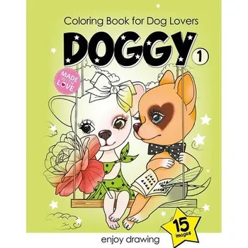 Set školních potřeb Kolorowanka A4 15 obrazków Pieski 1