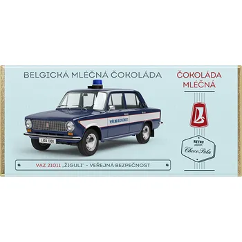 Cukrovinka CHOCO POLA - VAZ 21011 „Žiguli“ Veřejná bezpečnost - mléčná čokoláda 100g