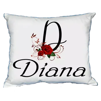 Dekorativní polštářek Polštář s dámským jménem DIANA Vínový (polštářek dámské jméno )
