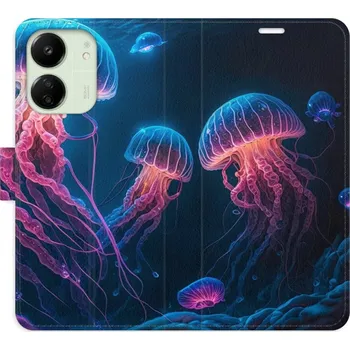 Pouzdro na mobilní telefon Flipové pouzdro iSaprio - Jellyfish - Xiaomi Redmi 13C