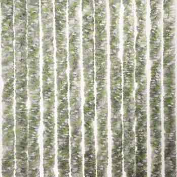 Moskytiéra Dekorativní závěs proti hmyzu do dveří karavanu Brunner, 56 × 205 cm barva zelená/šedá/bílá